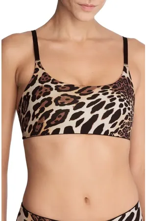 Natori Reversible Bikini Top in Luxe Leopard /Black at Nordstrom, Size X-Small