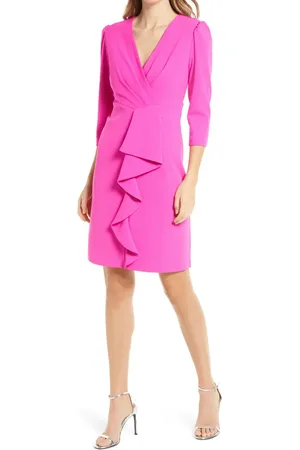 Julia Jordan Cascade Ruffle Crepe Sheath Dress in at Nordstrom, Size 4