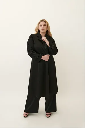 Gabriella Rossetti Caterina Stretch Satin Coat in at Nordstrom, Size 22
