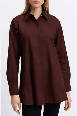 Foxcroft Cici Non-Iron Tunic Blouse in at Nordstrom, Size 4