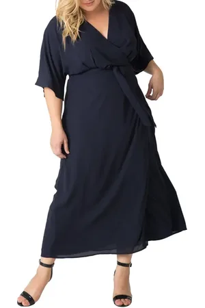 Standards & Practices Short Sleeve Wrap Maxi Dress in at Nordstrom, Size 1X
