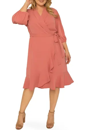 Standards & Practices Kylie Ruffle Wrap Dress in at Nordstrom, Size 3X