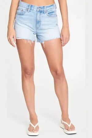 Danny Daze Troublemaker High Waist Distressed Denim Cutoff Shorts in at Nordstrom, Size 24