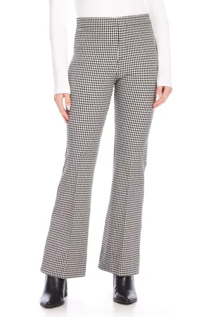 Karen Kane Check Woven Bootcut Pants in at Nordstrom, Size Large