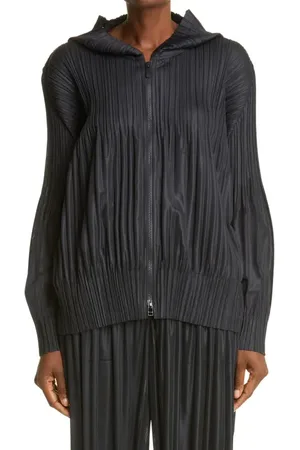 PLEATS PLEASE ISSEY MIYAKE Pleated Zip Front Hoodie in at Nordstrom, Size 3