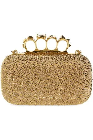 Alexander McQueen Skull Crystal Embellished Knuckle Clutch in at Nordstrom