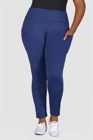 24Seven Comfort Apparel Ankle Length Pocket Leggings in at Nordstrom, Size 2X