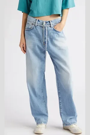 Acne Studios 1991 Toj Distressed High Waist Loose Fit Jeans in at Nordstrom, Size 25 X 32