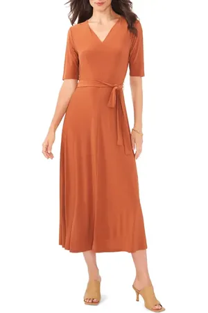 Chaussmoi Tie Belt Midi Dress in at Nordstrom, Size Small