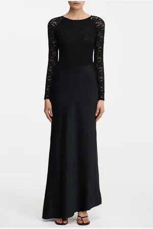 Significant Other Sofiya Long Sleeve Stretch Lace & Satin gown in at Nordstrom, Size 4