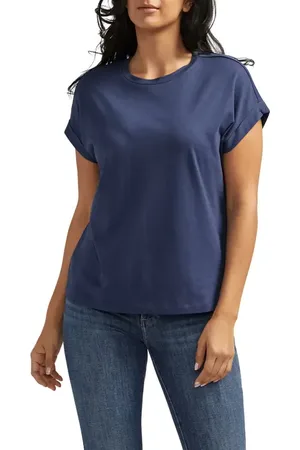 JAG Drapey Cuff Cotton & Modal T-Shirt in at Nordstrom, Size Medium