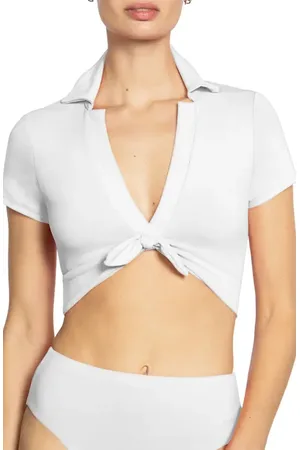 Robin Piccone Ava Shirt Bikini Top in at Nordstrom, Size X-Small
