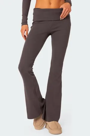 Edikted Coffee Break Rib Flare Leggings in at Nordstrom, Size X-Small
