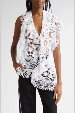 Diotima Drift Cotton Crochet Halter Top in at Nordstrom, Size 00