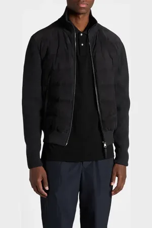 Moncler Mixed Media Quilt Front Virgin Wool Cardigan in at Nordstrom, Size Small