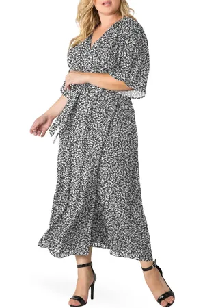 Standards & Practices Short Sleeve Wrap Maxi Dress in at Nordstrom, Size 1X