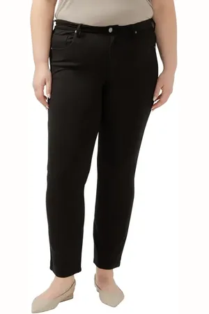 JAG Cassie High Waist Slim Straight Leg Ponte Pants in at Nordstrom, Size 24W