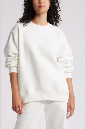 BP. Fleece Detail Oversize Crewneck Sweatshirt in at Nordstrom, Size X-Small
