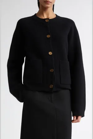 Totême Hammered Button Wool & Cashmere Blend Cardigan in at Nordstrom, Size X-Small