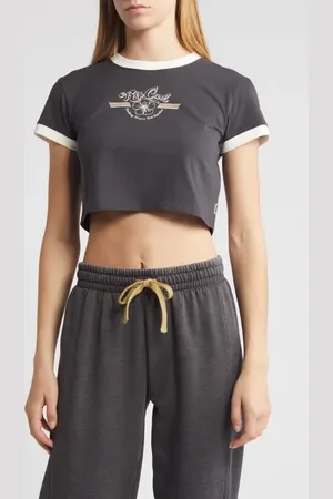 Rip Curl Archive Cotton Ringer Graphic Baby Tee in at Nordstrom, Size Large