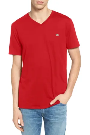 Lacoste Regular Fit V-Neck T-Shirt in at Nordstrom, Size 2