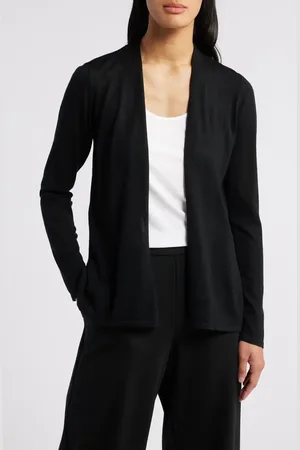 Eileen Fisher Open Front Wool Cardigan in at Nordstrom, Size Xx-Small