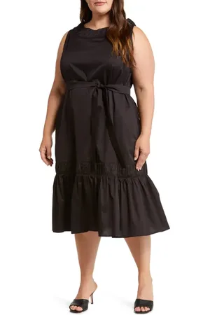 HARSHMAN Naveen Belted Midi Dress in at Nordstrom, Size 2X