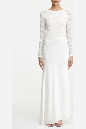 Significant Other Sofiya Long Sleeve Stretch Lace & Satin gown in at Nordstrom, Size 8Regular