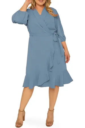 Standards & Practices Kylie Ruffle Wrap Dress in at Nordstrom, Size 1X