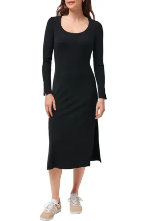 Travis Mathew Cloud Retreat Long Sleeve Rib Dress in at Nordstrom, Size Small