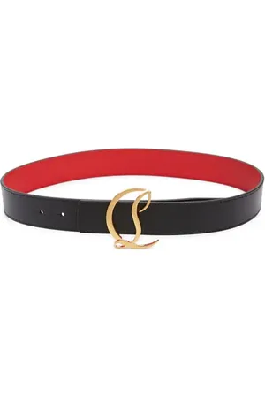 Christian Louboutin Logo Buckle Leather Belt in at Nordstrom, Size 65