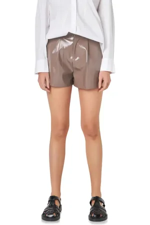 Grey Lab Shiny Faux Leather Shorts in at Nordstrom, Size X-Small