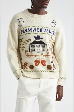 BODE Homestead Sampler Wool Sweater in at Nordstrom, Size X-Large