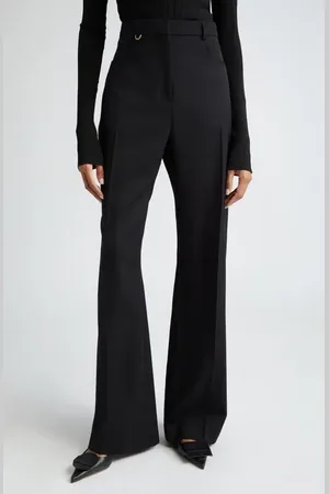 Jacquemus Le Pantalon Sauge Wool High Waist Flare Leg Pants in at Nordstrom, Size 14 Us
