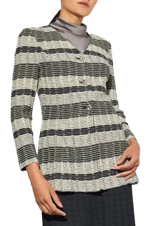 Ming Wang Heritage Fit Textured Knit Jacket in /Black at Nordstrom, Size X-Small