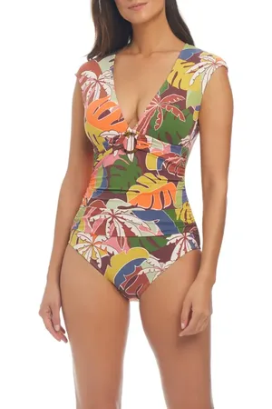 Rod Beattie Cap Sleeve One-Piece Swimsuit in at Nordstrom, Size 14