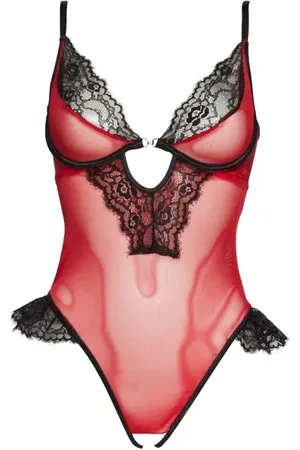 Coquette Open Gusset Mesh Teddy in at Nordstrom