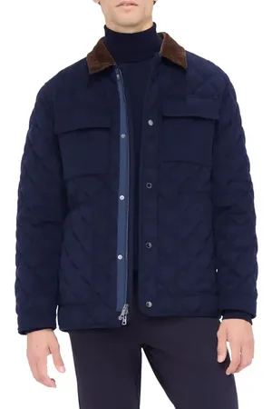 Bugatchi Diamond Quilted Field Jacket in at Nordstrom, Size Xx-Large