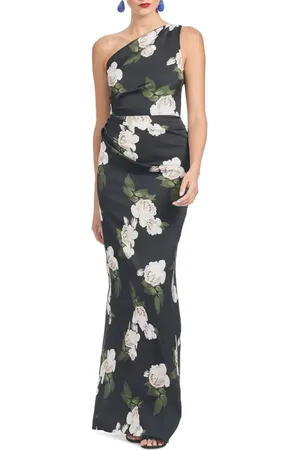 Sachin & Babi Delancy Floral One Shoulder Gown in at Nordstrom, Size 14