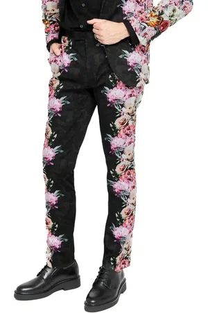 Twisted Tailor Ikeda Slim Fit Floral Suit Trousers at Nordstrom, Size 38