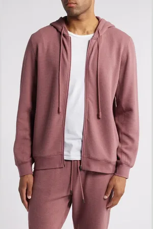 Daniel Buchler Waffle Texture Zip Hoodie in at Nordstrom, Size Xx-Large