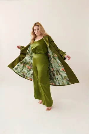 Gabriella Rossetti Caterina Stretch Satin Coat in at Nordstrom, Size 20