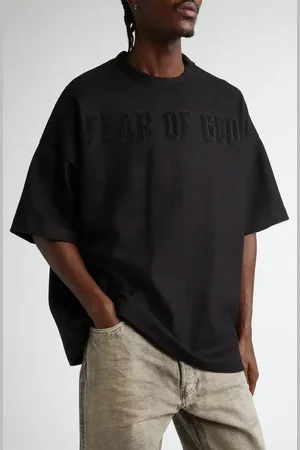 FEAR OF GOD Logo Patch Short Sleeve Merino Wool T-Shirt in at Nordstrom, Size Small