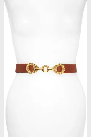 Raina Rider Circle Clasp Leather Belt in at Nordstrom