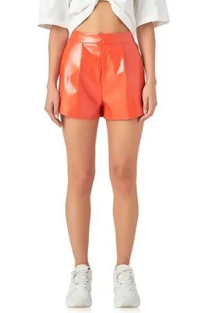 Grey Lab Shiny Faux Leather Shorts in at Nordstrom, Size X-Small