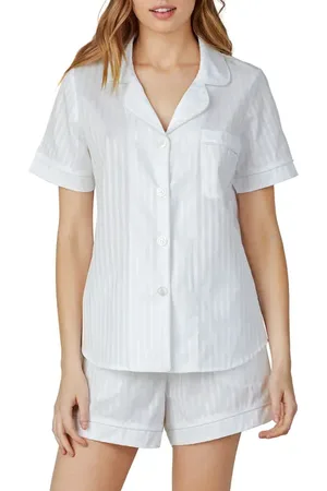 BedHead 3D Stripe Organic Cotton Sateen Short Pajamas in at Nordstrom, Size X-Small