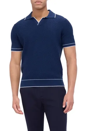 Bugatchi Tipped Johnny Collar Polo in at Nordstrom, Size X-Large