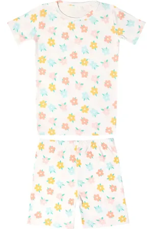 COPPER PEARL Daisy Fitted Two-Piece Short Pajamas in at Nordstrom, Size 18 M
