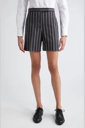 Thom Browne Side Tab Wool Straight Leg Shorts in at Nordstrom, Size 8 Us
