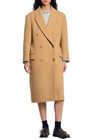 Sandro Long wool-blend coat in at Nordstrom, Size 40 Eu